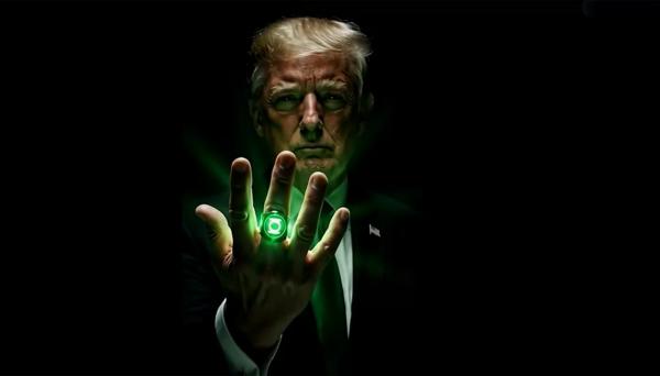 Дональд Трамп предстал в образе Зеленого Фонаря Дональд Трамп предстал в образе Зеленого Фонаря