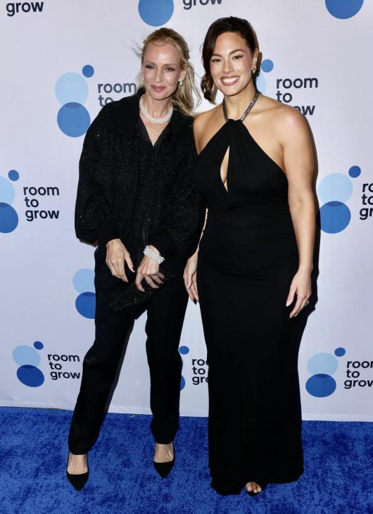 
                Ума Турман, Эшли Грэм и Джулия Фокс на благотворительном вечере Room to Grow Gala 2026            
