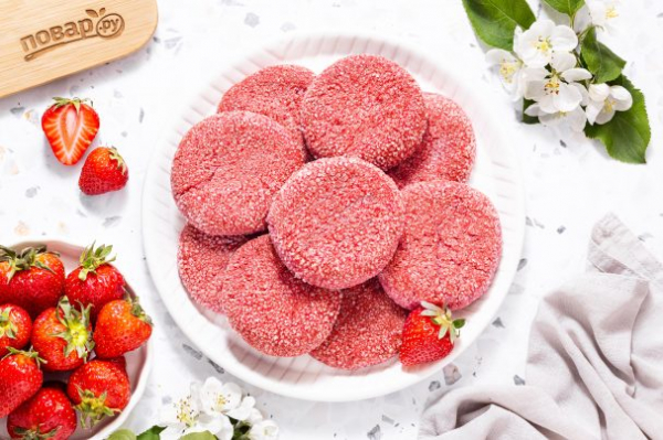 Клубничное печенье Клубничное печенье