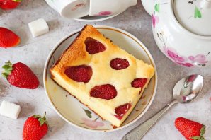 Творожник с клубникой Творожник с клубникой