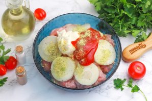 Шашлык из курицы в аэрогриле