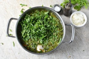 Куриный суп со щавелем Куриный суп со щавелем