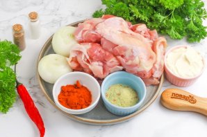 Шашлык из курицы в майонезе Шашлык из курицы в майонезе