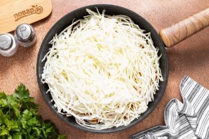 Капуста тушеная с луком Капуста тушеная с луком