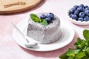 Панна котта с черным кунжутом Панна котта с черным кунжутом