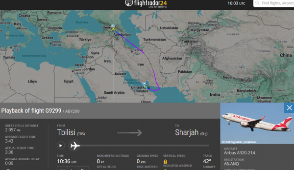Полеты Air Arabia над Ираном дали шанс туристам на рейсы в Россию