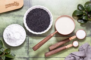 Пудинг с черным кунжутом