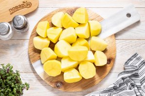 Картофель, запеченный с лисичками
