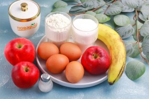 Пирог с яблоками и бананами Пирог с яблоками и бананами