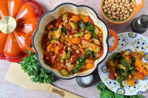 Рагу из тыквы с овощами