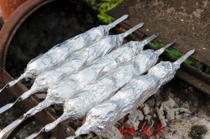 Шашлык из картофеля Шашлык из картофеля
