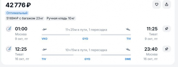Туристам предлагают слетать в Черногорию из Москвы дешевле 43 тысяч рублей