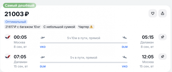 Туристов из Москвы доставят на Эгейское побережье Турции за 6 тысяч рублей