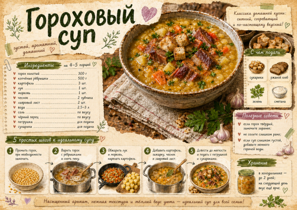Как полюбить гороховый суп и научиться его варить