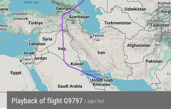 Air Arabia облетает Иран с разных сторон на рейсах в Москву Air Arabia облетает Иран с разных сторон на рейсах в Москву