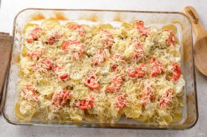 Мясо по-французски с картошкой и грибами