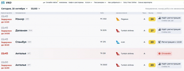 Во Внуково массово задерживаются и отменяются рейсы за границу Во Внуково массово задерживаются и отменяются рейсы за границу